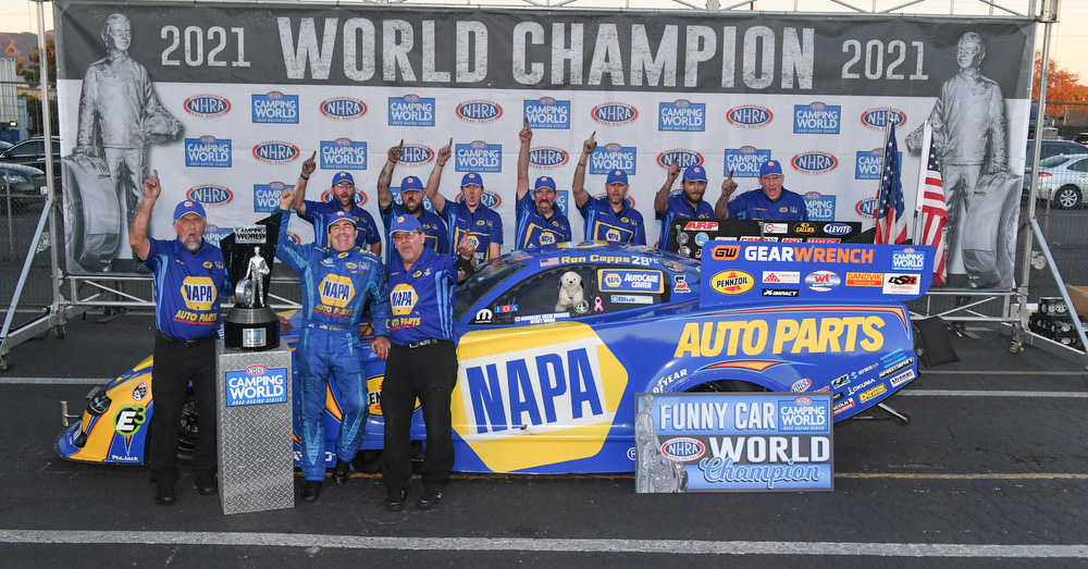 CAPPS CROWNED 2021 NHRA FUNNY CAR WORLD CHAMPION